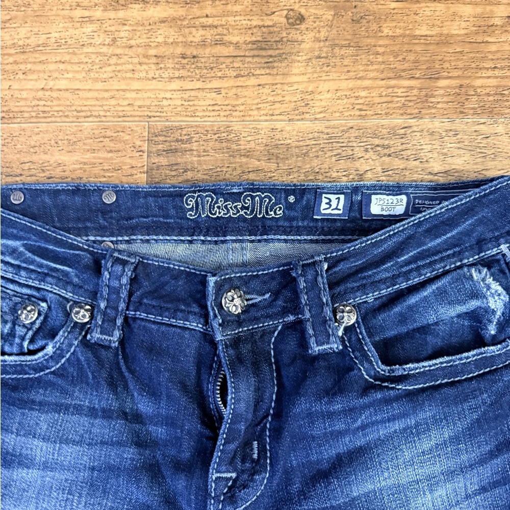 Miss Me Dark Blue Denim Jeans - Picture 5 of 6